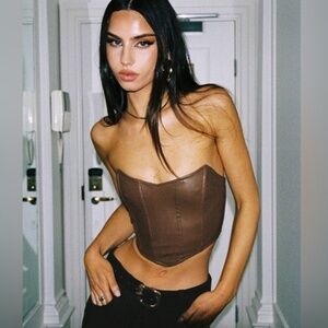 JESSICA PU BUSTIER BROWN Princess Polly NWOT